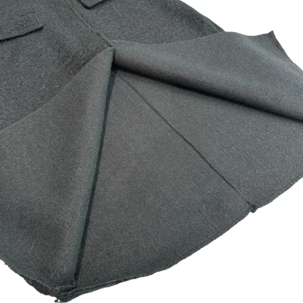 Zara Navy‎ Blue Long Winter Vest Small